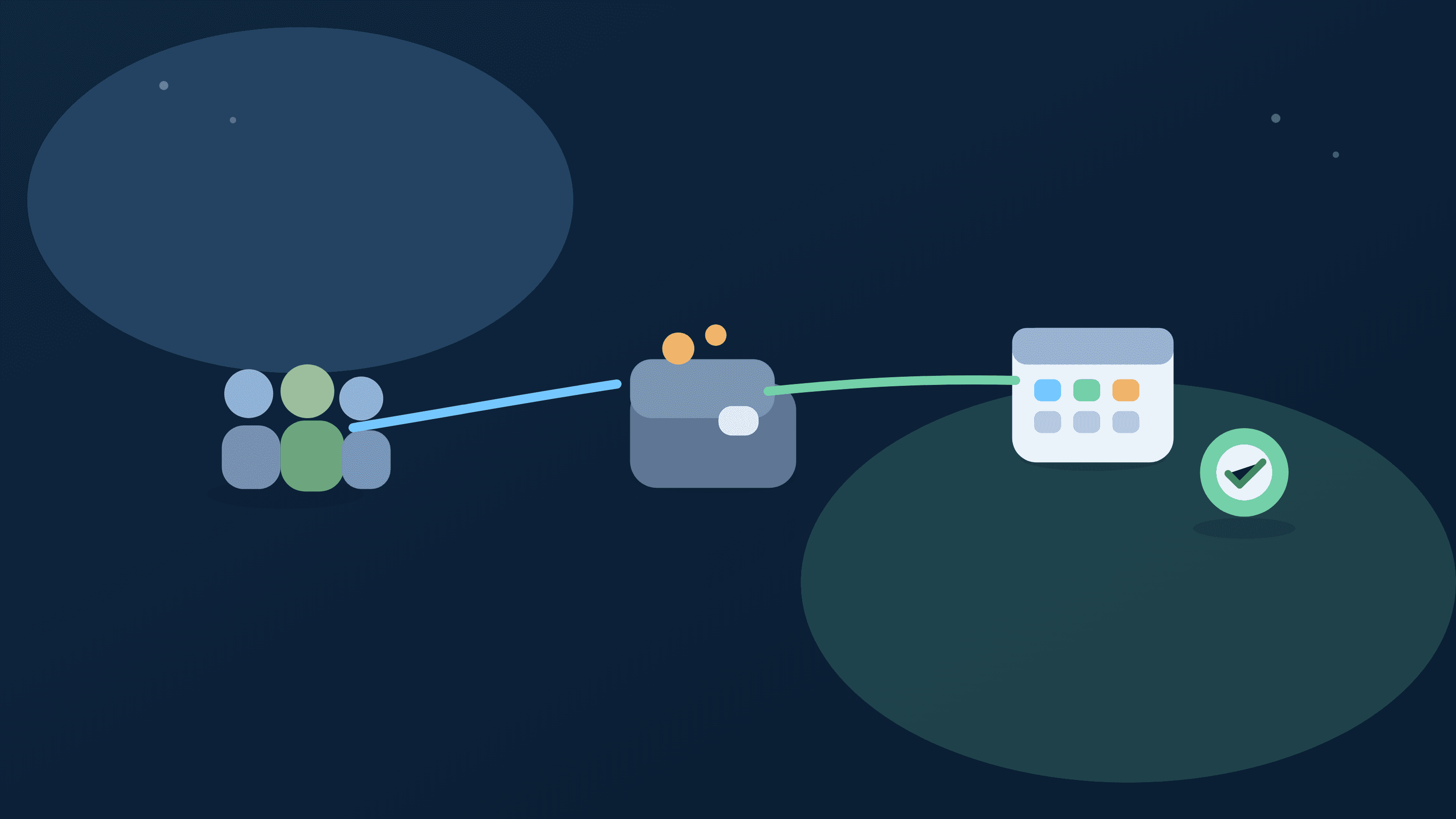 Stitch merged wallet illustration for couples combining household workflows