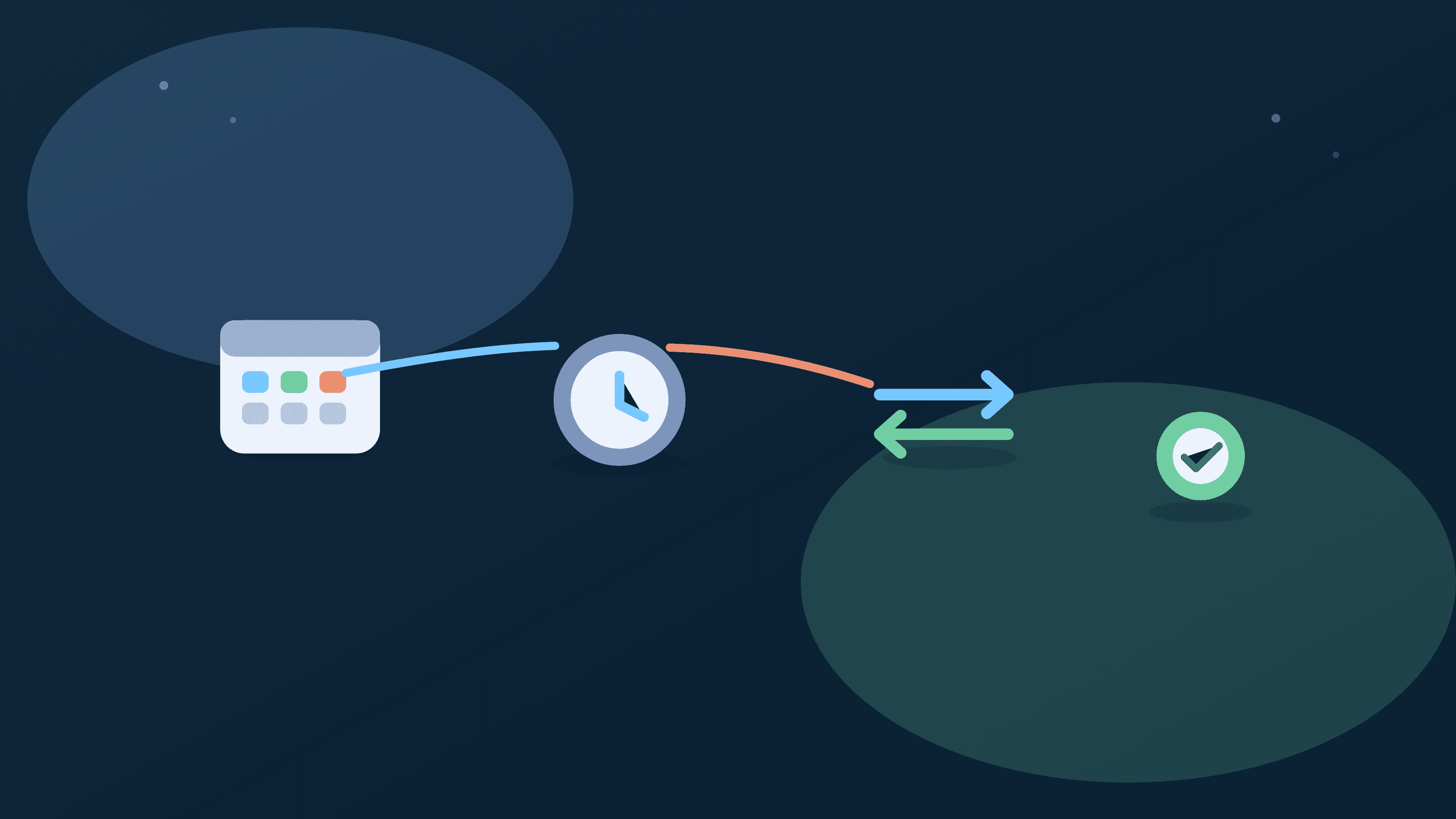 Abstract recurring-bill drift visual showing amount and date variance across billing cycles