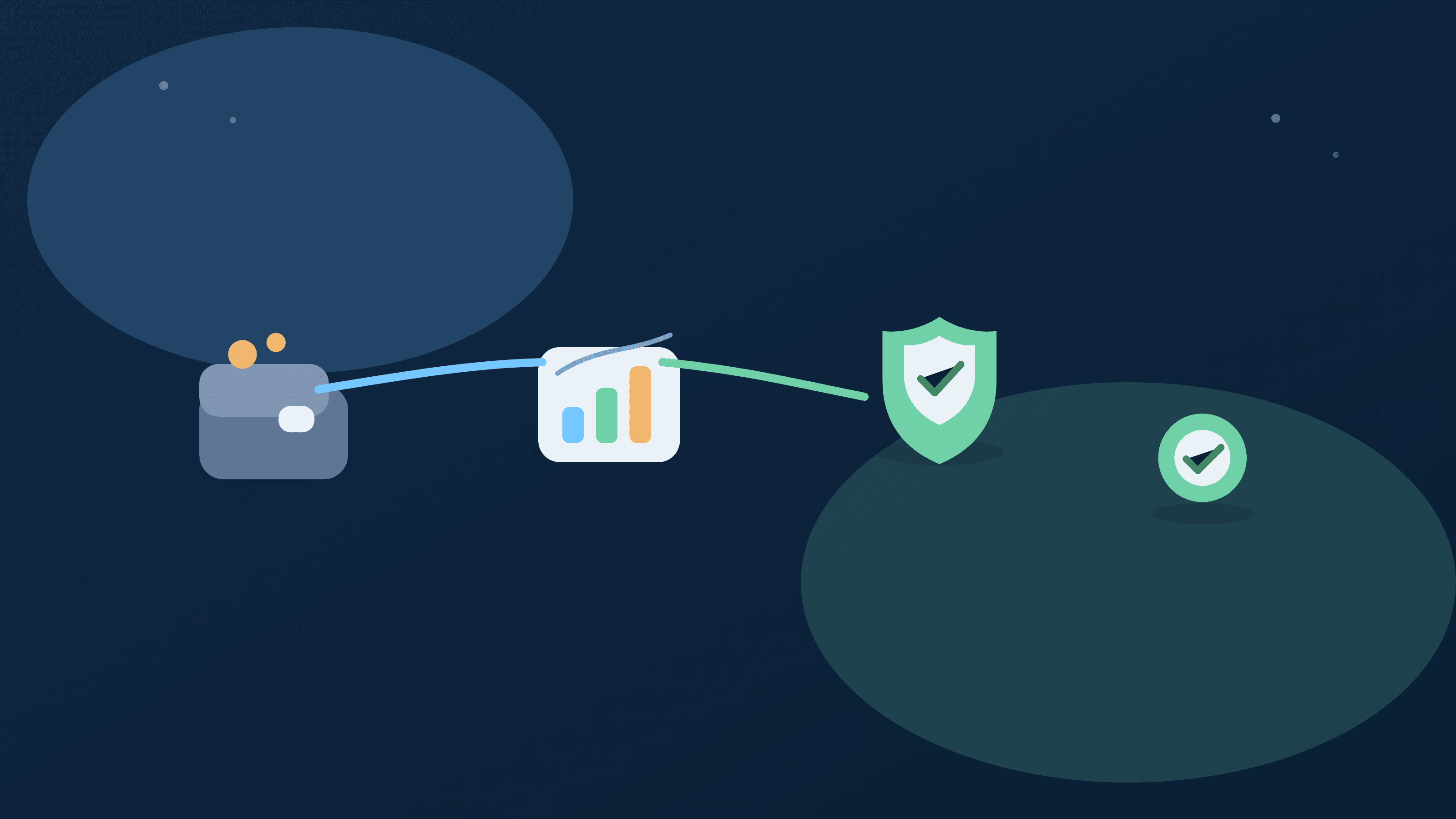 Abstract bills-first planning visual showing core obligations before discretionary spend guardrails