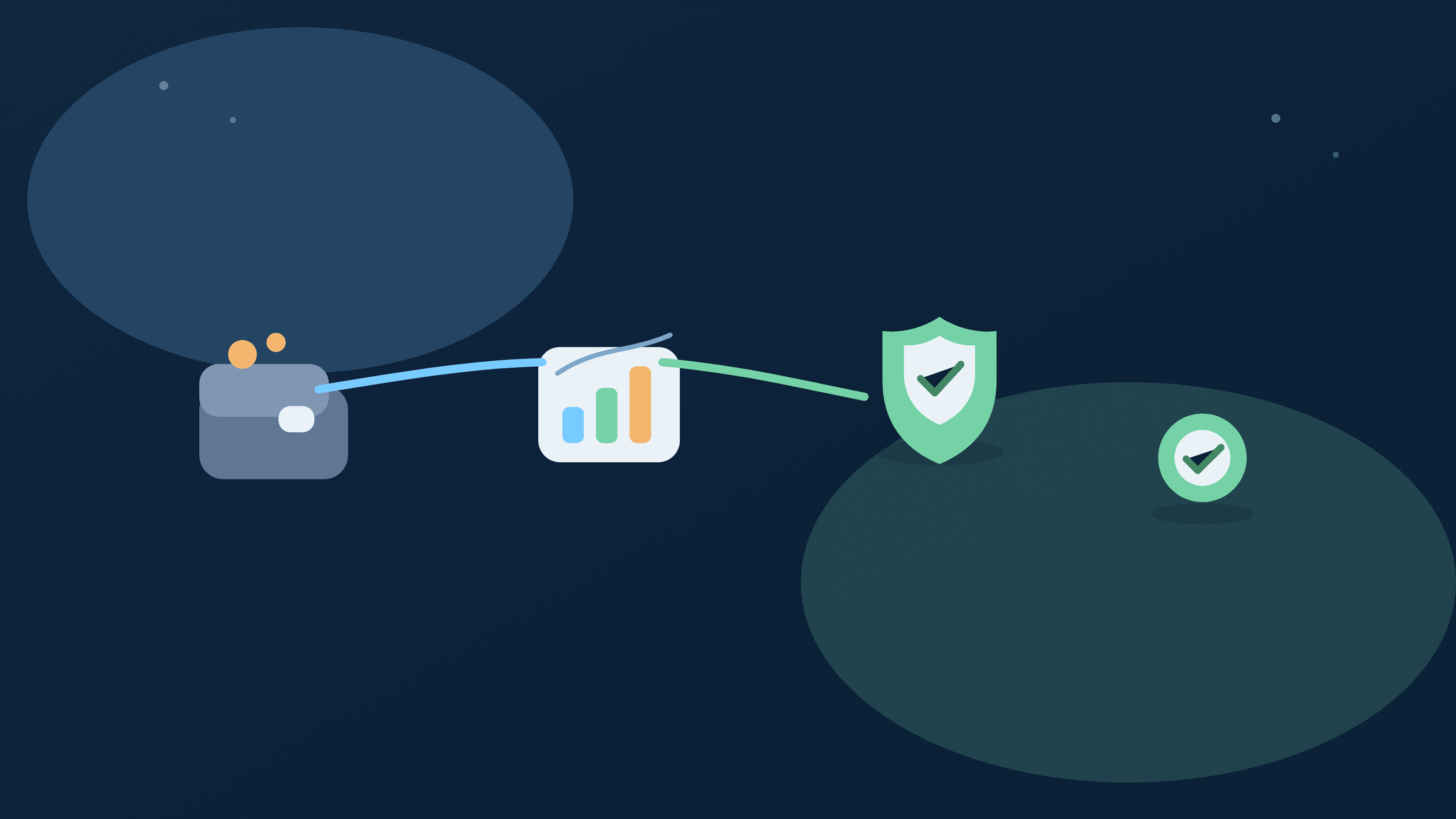 Abstract flexible-guardrail visual for weekly spending control without rigid envelope rules