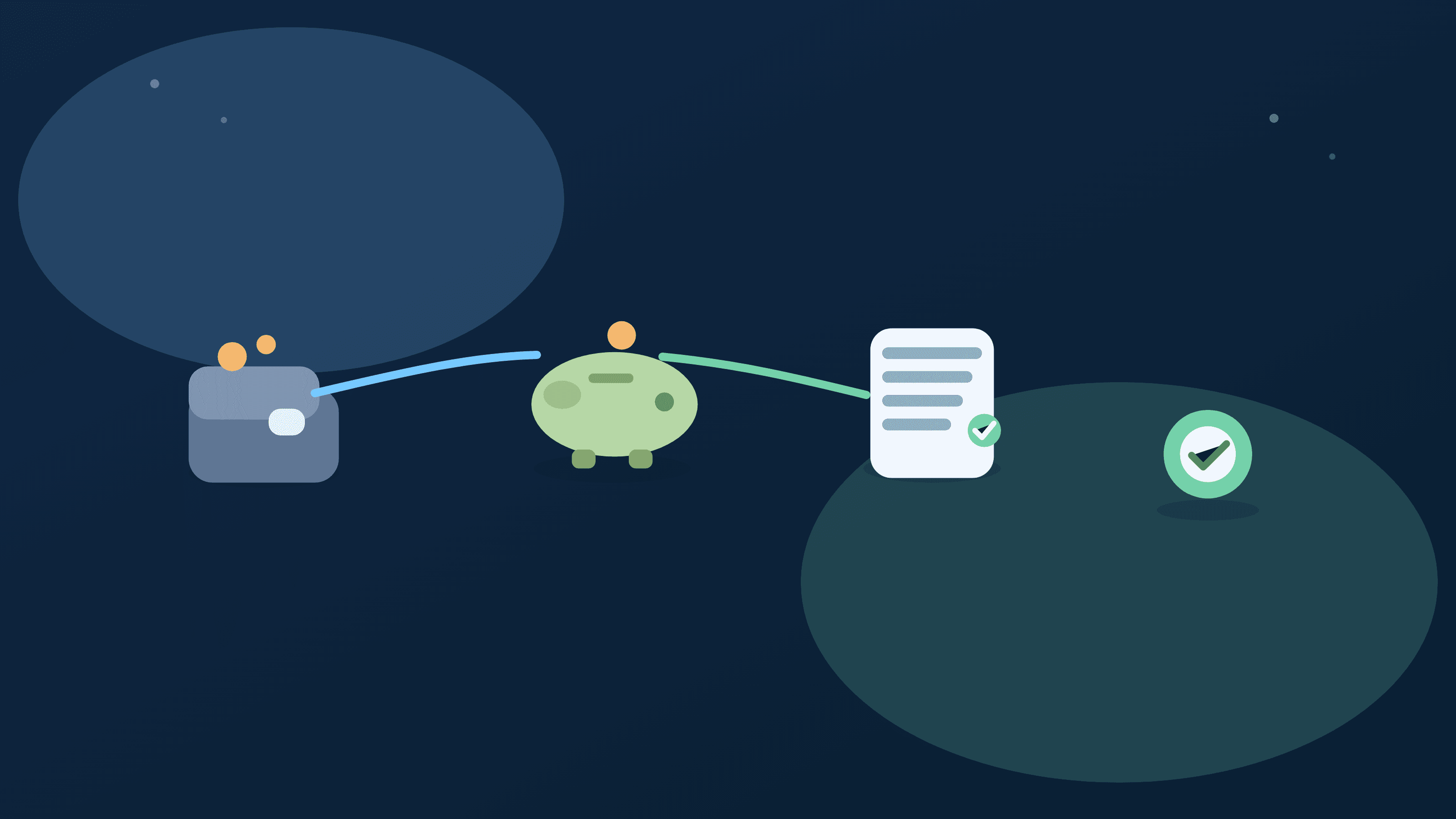 Illustration of tax-refund allocation across debt payoff, emergency buffer, and planned spending