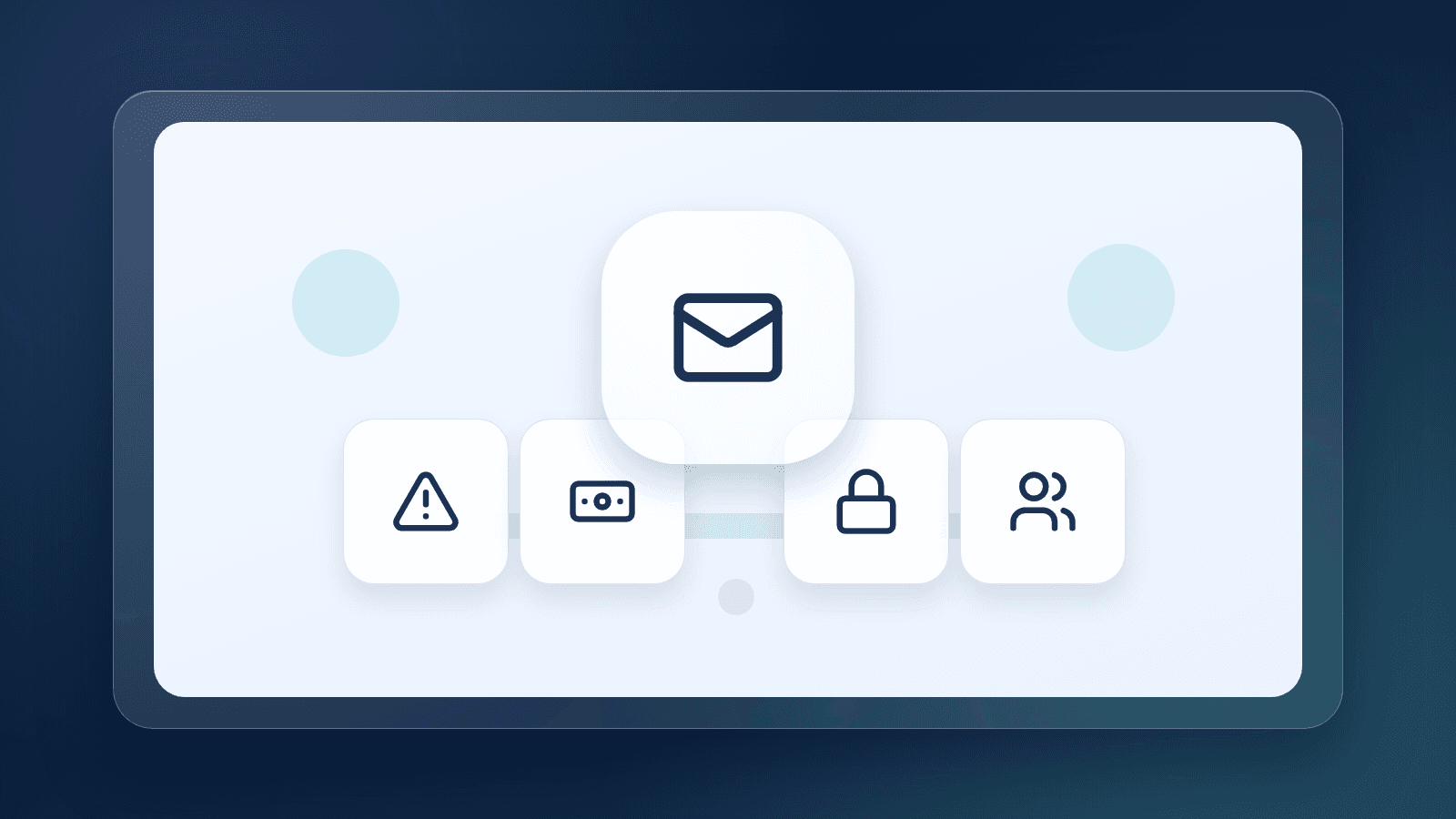 Illustration of fake grant message blocked by household verification and payment safeguards