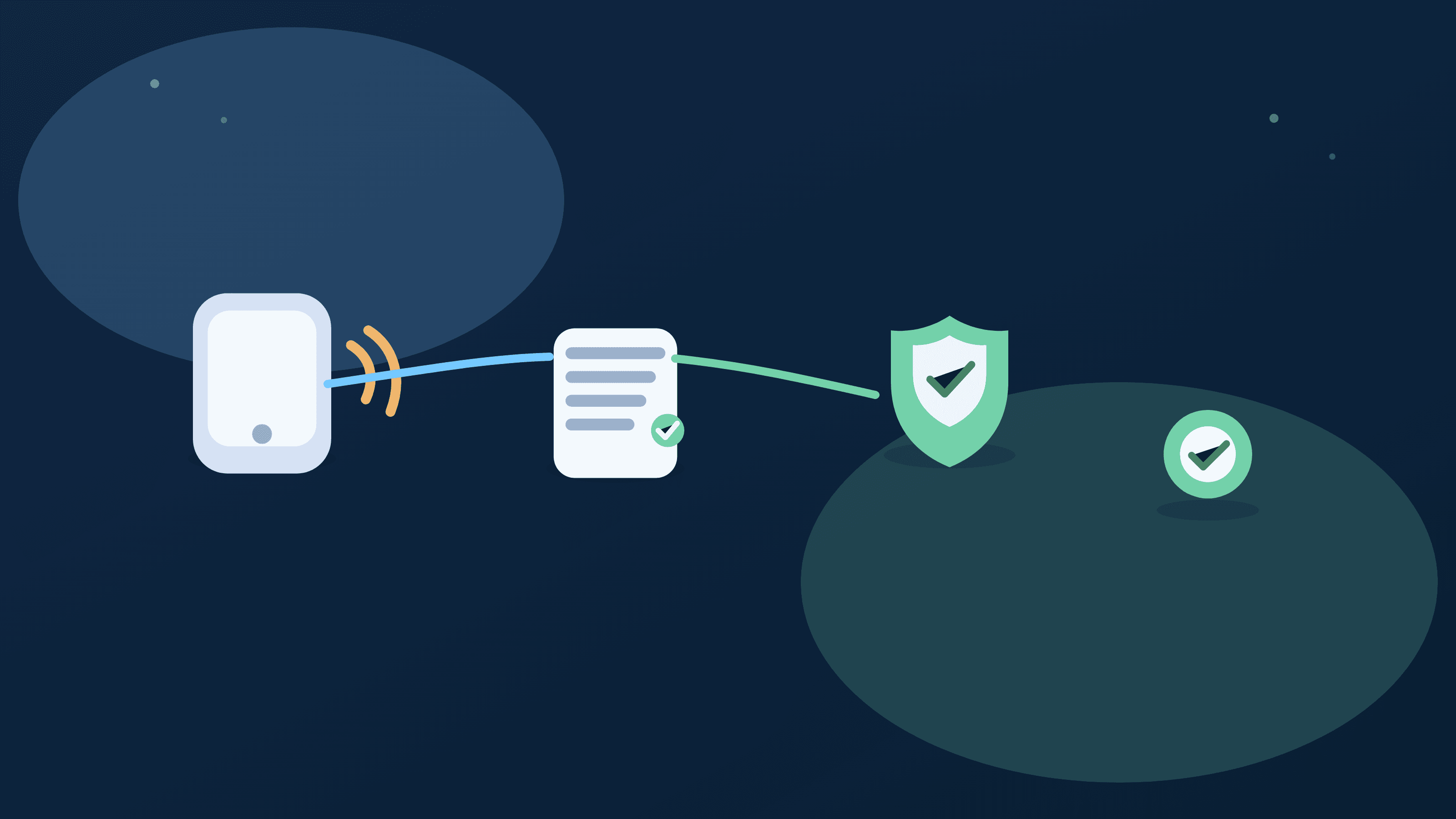 Generated illustration of tax-scam reporting flow with message evidence and account protection steps
