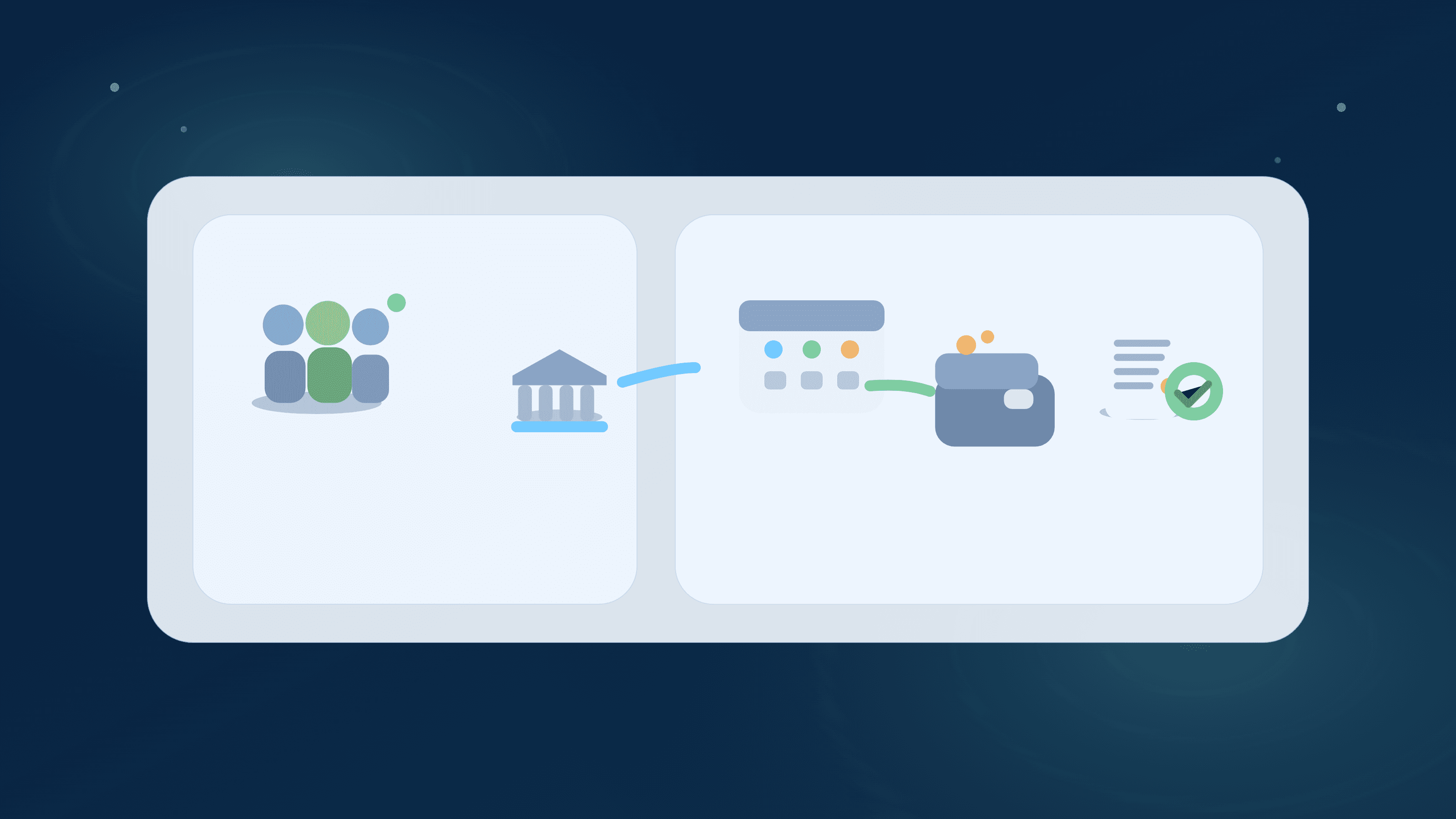 Illustration of move-in one-time costs and recurring bills separated into two planning lanes