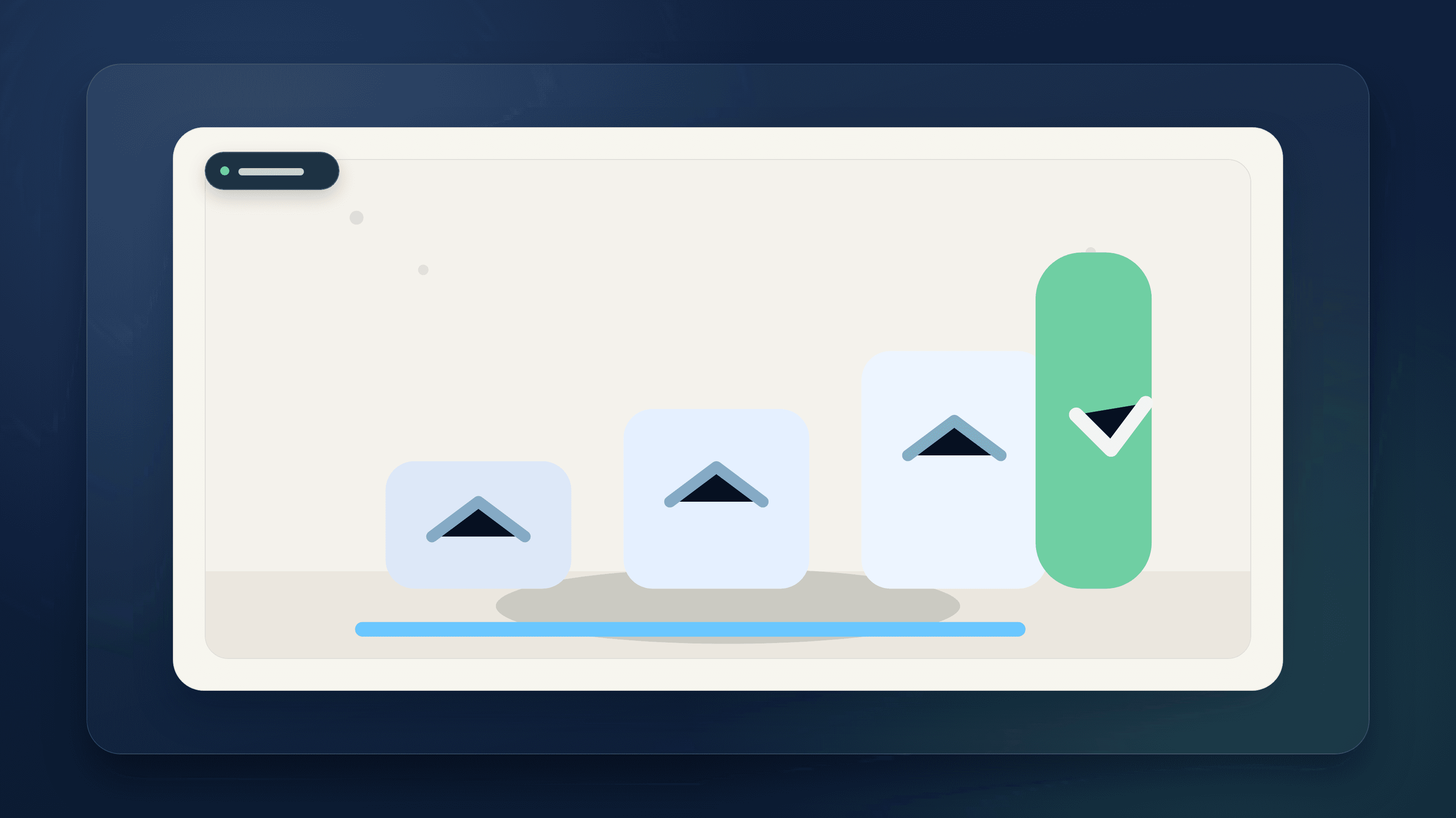 Generated illustration of app migration lanes feeding into a weekly decision board