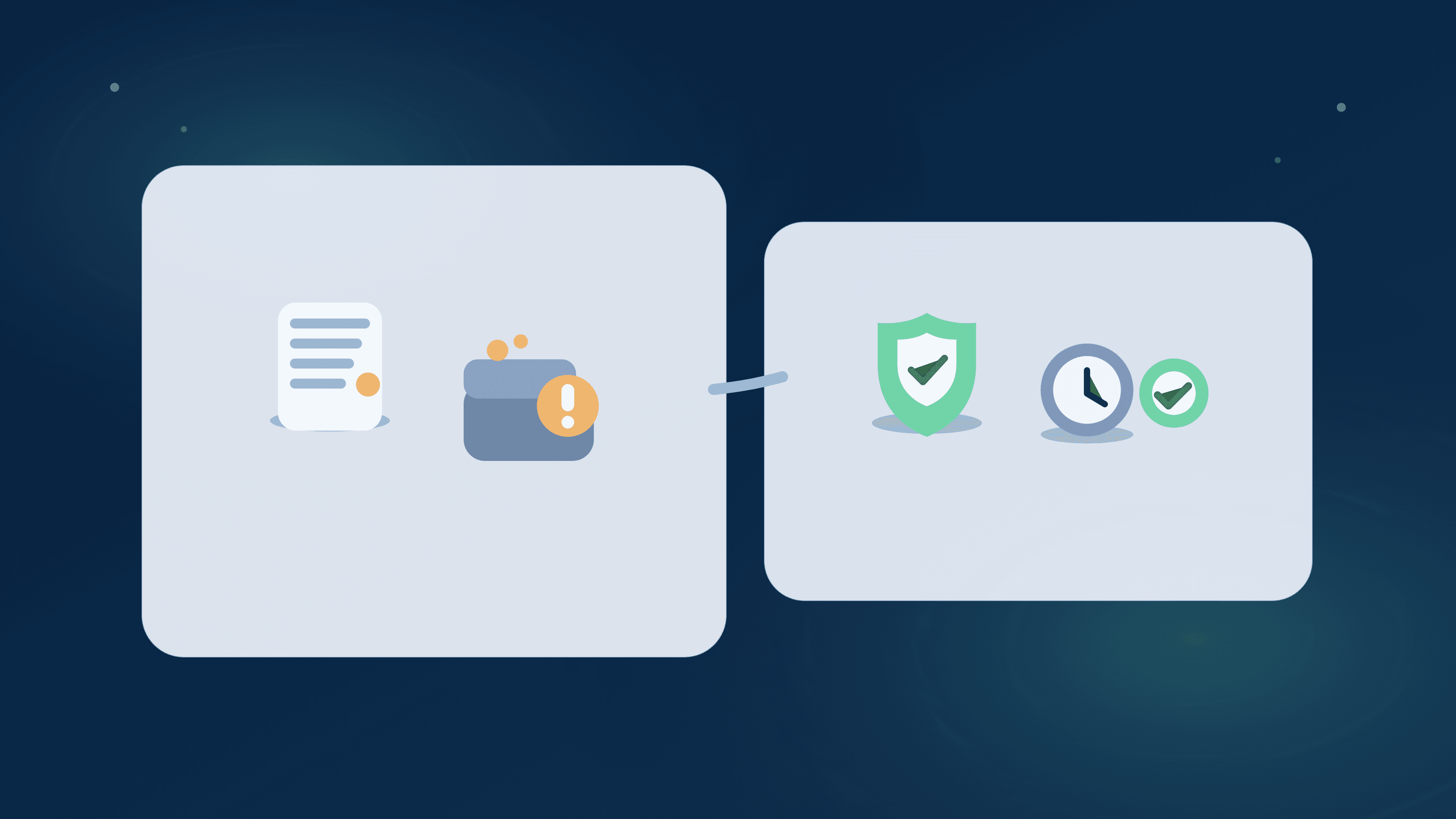 Editorial illustration showing safe-to-spend inputs being validated before approval