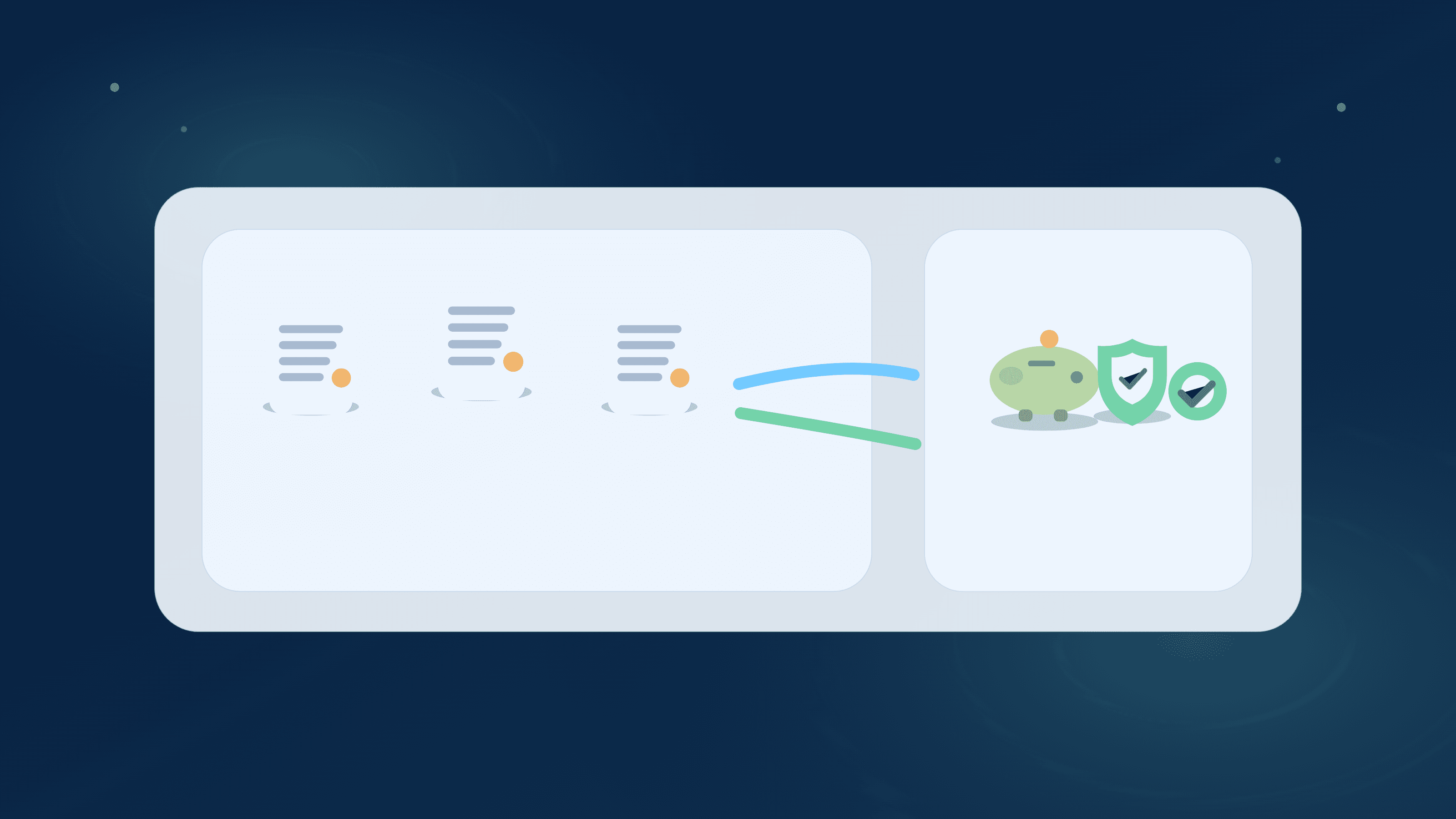 Illustration of extra paycheck being allocated across buffer, obligations, and discretionary buckets