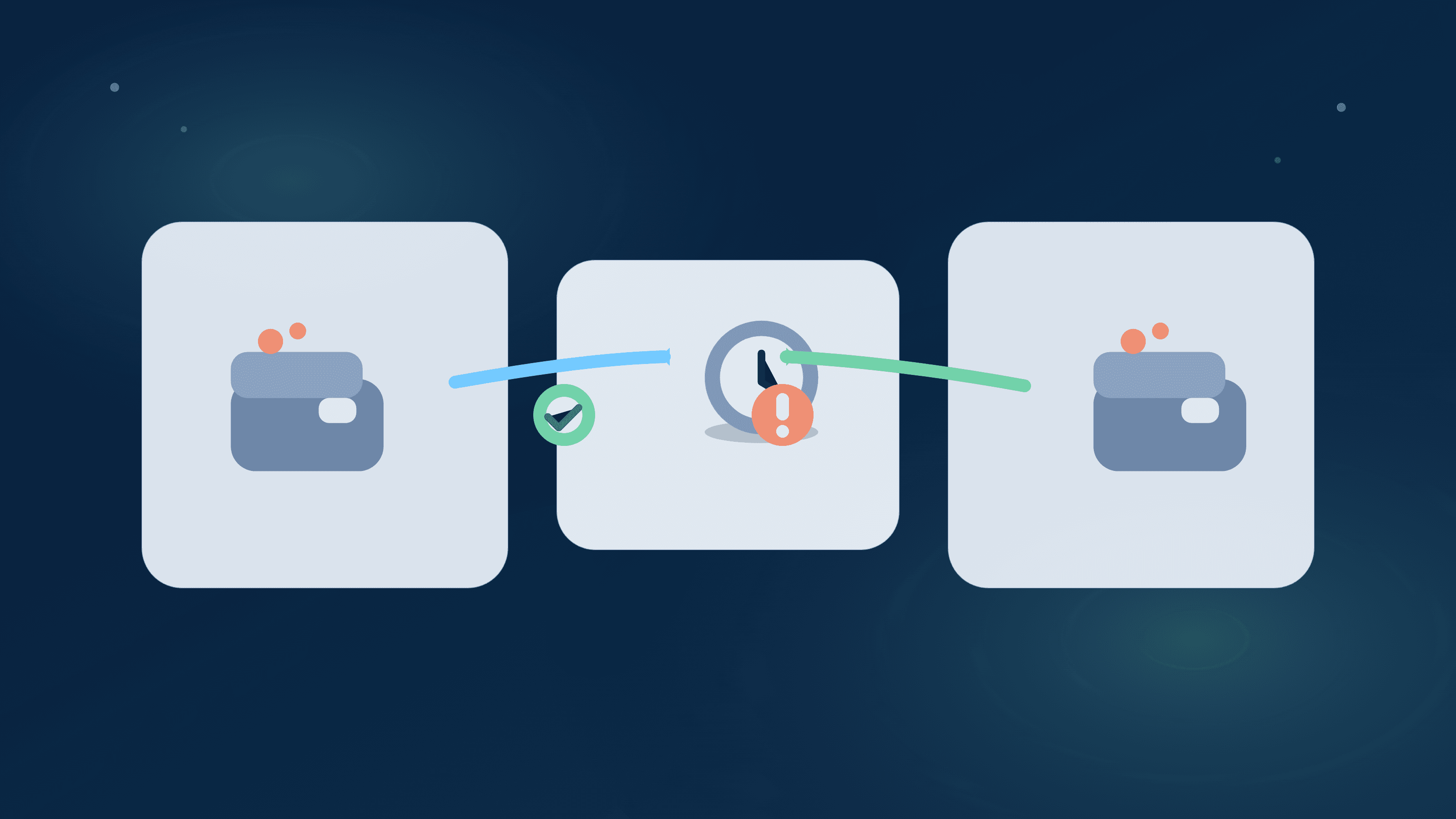 Generated illustration showing renew versus switch paths for a budgeting subscription decision
