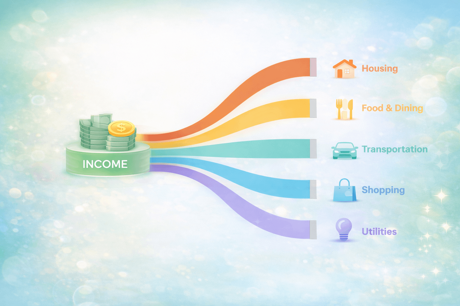 Income and taxes cash-flow view showing take-home based planning